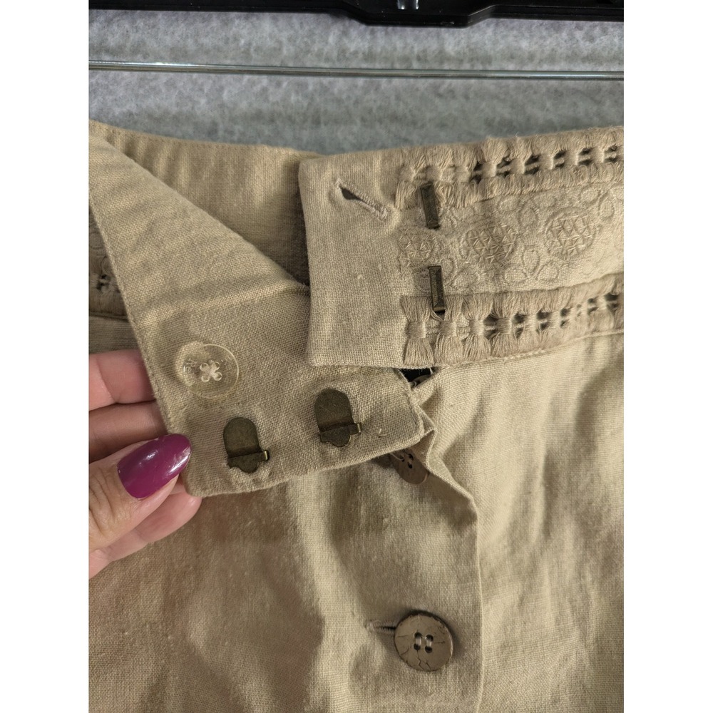 Reba Linen Skort Women's Size 4 Cream Y2K 2000s‎ Vintage Casual Preppy Summer - Picture 6 of 16